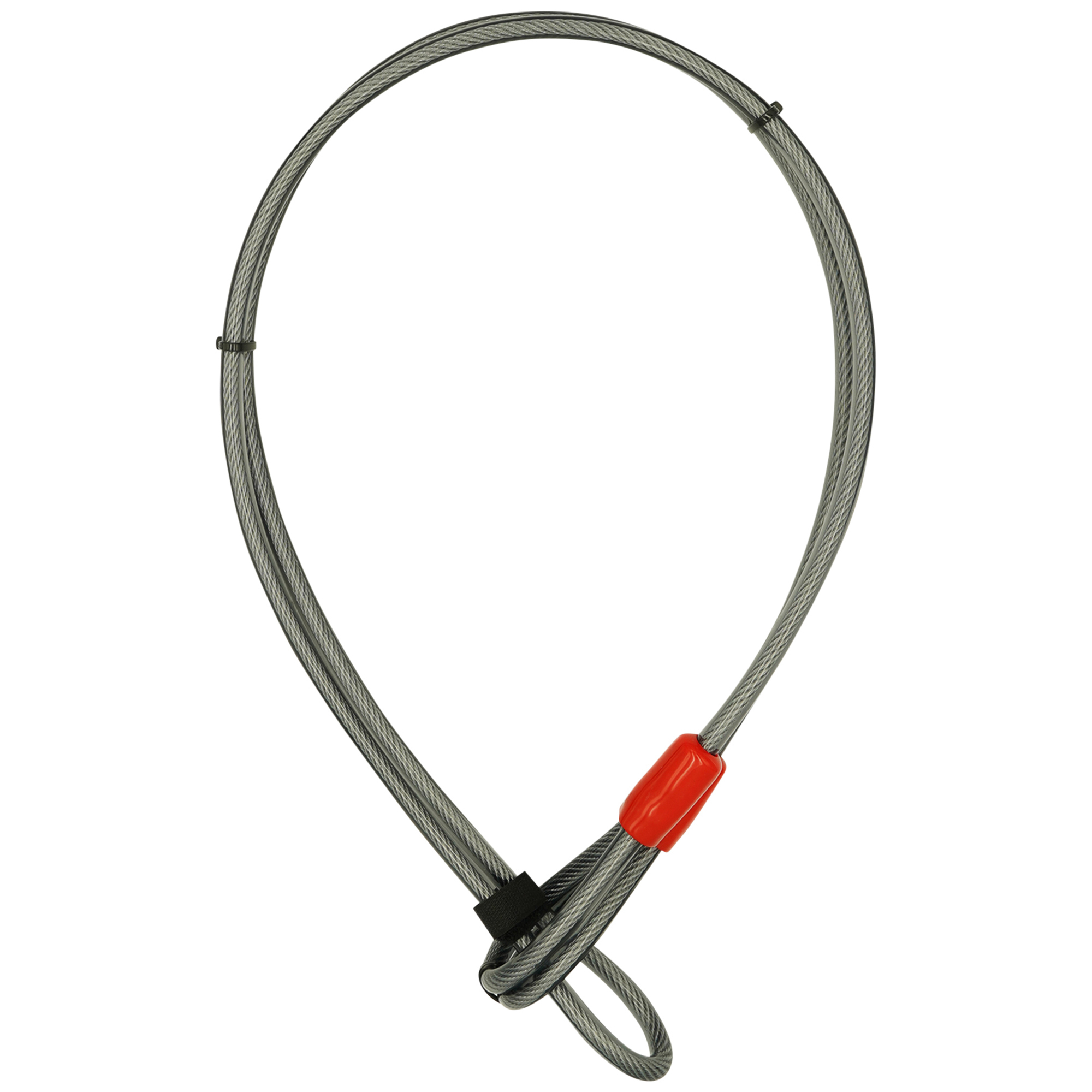 DoubleLock USA Fox Full-Length Security Cable — Braided Steel, Vinyl Coated, Red Deterrent Caps, Model# 220-410A